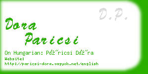 dora paricsi business card